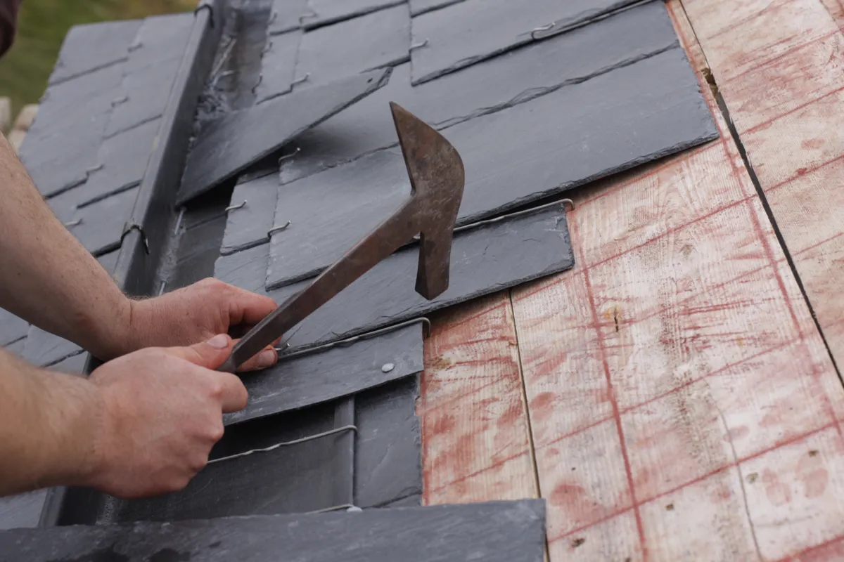Slate Roofs work on a roof